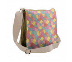 Tile Pattern Stripes Messenger Bag