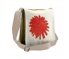 Retro Single Flower Messenger Bag