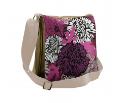 Large Floral Petals Bud Messenger Bag