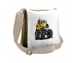 Giant Wheeled Monster Car Messenger Bag