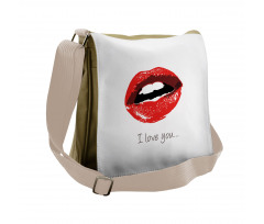 Seductic Female Lips Messenger Bag