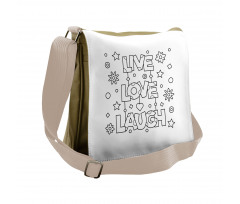 Doodle Words Messenger Bag