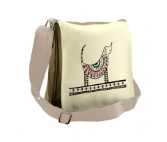 Dog Sketch Messenger Bag