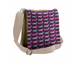 Sixties Style Puppy Messenger Bag