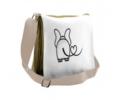 Love Theme Doodle Style Messenger Bag