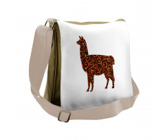 Animal Silhouette Lines Messenger Bag