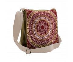 Meander and Flowers Messenger Bag