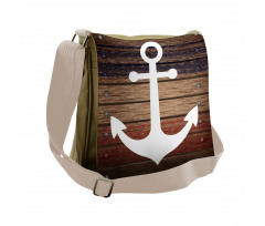 Boat Theme Anchor Motif Messenger Bag