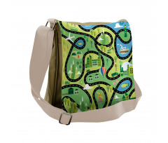 Aerial Coastal Suburbs Messenger Bag