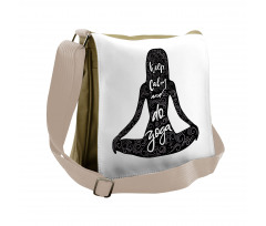 Do Yoga Words Girl Messenger Bag