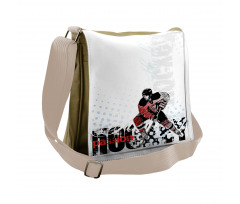 Goalie Playing Artwork Messenger Bag