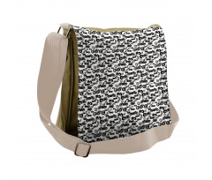 Retro Chopper Design Messenger Bag