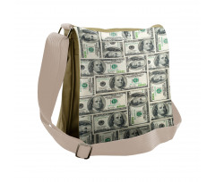 Bills with Ben Franklin Messenger Bag