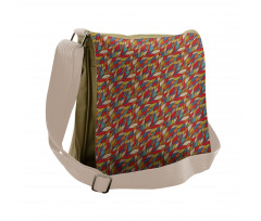 Abstract Curvy Lines Messenger Bag