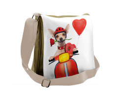 Romantic Chihuahua Messenger Bag