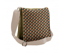 Polygonal Vivid Mesh Messenger Bag