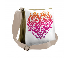 Scroll Heart Messenger Bag