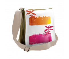 Tropical Grunge Messenger Bag