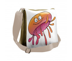 Funny Jellyfish Messenger Bag