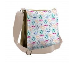 Retro Cartoon Style Messenger Bag