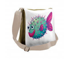 Vibrant Color Bubble Fish Messenger Bag