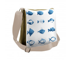 Array of Fish Marine Life Messenger Bag