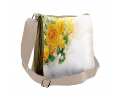 Bouquet of Romantic Flower Messenger Bag