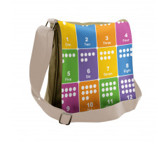 Colorful Numbers Messenger Bag