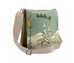 Santa Claus Reindeer Messenger Bag