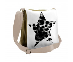 Star Shape Grunge Messenger Bag