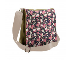 Night Garden Sakura Messenger Bag