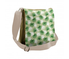 Palm Tree Island Foliage Messenger Bag