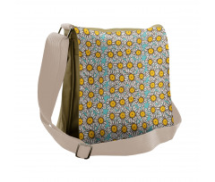 Sketch Daisies Messenger Bag