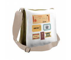 Retro Tickets Messenger Bag