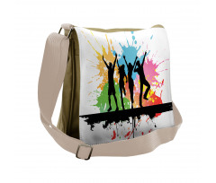 Dance Party People Colors Messenger Bag