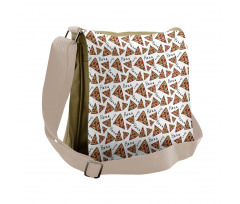 Doodle Art Style Slices Messenger Bag