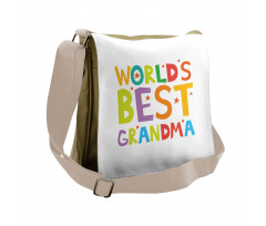 Cartoon Style Lettering Messenger Bag