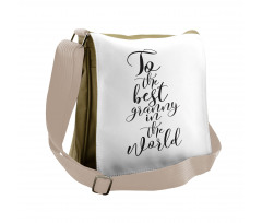 Hand Lettering Words Messenger Bag