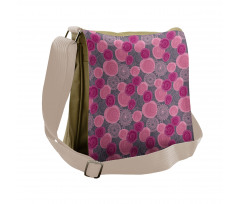 Lace Swirled Circle Messenger Bag