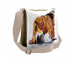 Sleeping Puppy Messenger Bag