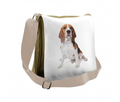 Puppy Dog Friend Posing Messenger Bag