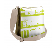 Landscape Pattern Messenger Bag