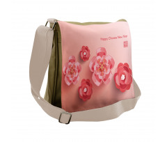 Pink Blossoms Messenger Bag