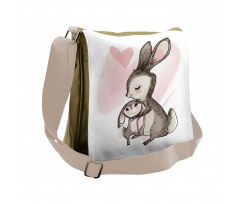 Bunny with His Mom Messenger Bag