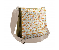 Mother Fox and Baby Messenger Bag