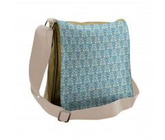 Damask Flowers Messenger Bag