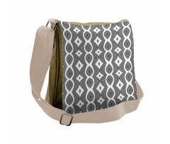 Wavy Lines Op Art Messenger Bag