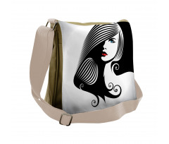 Abstract Glamor Woman Messenger Bag