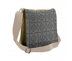 Stripy Geometrical Messenger Bag