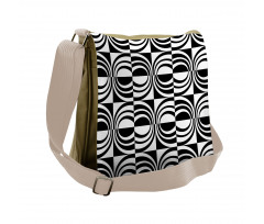 Checkered Curvy Messenger Bag